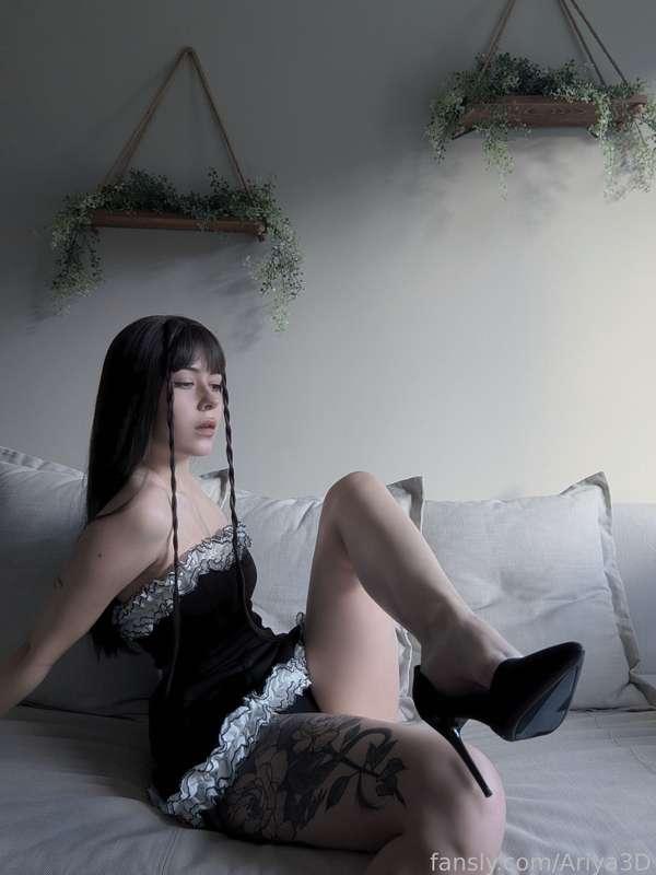Panties matched the heels