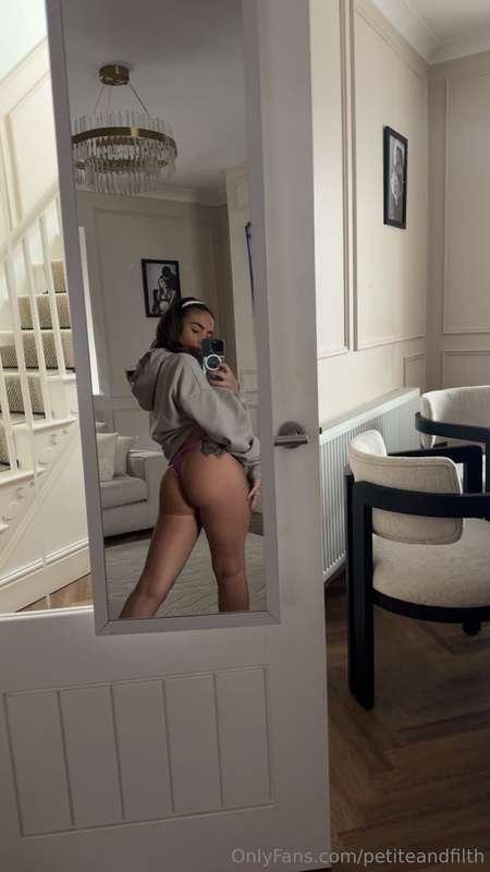 No panties when we go to bed so you can slide in it if you w..