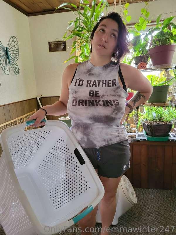 Laundry day, the shirt says it all