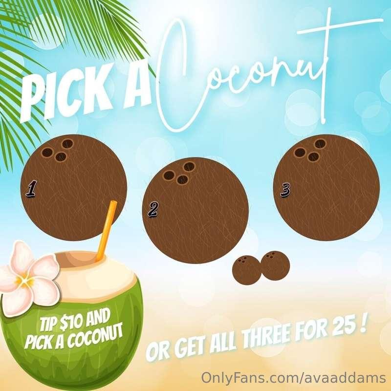 🥥 PICK A COCONUT GAME 🥥 Tip $10 and tell me which coconut yo..