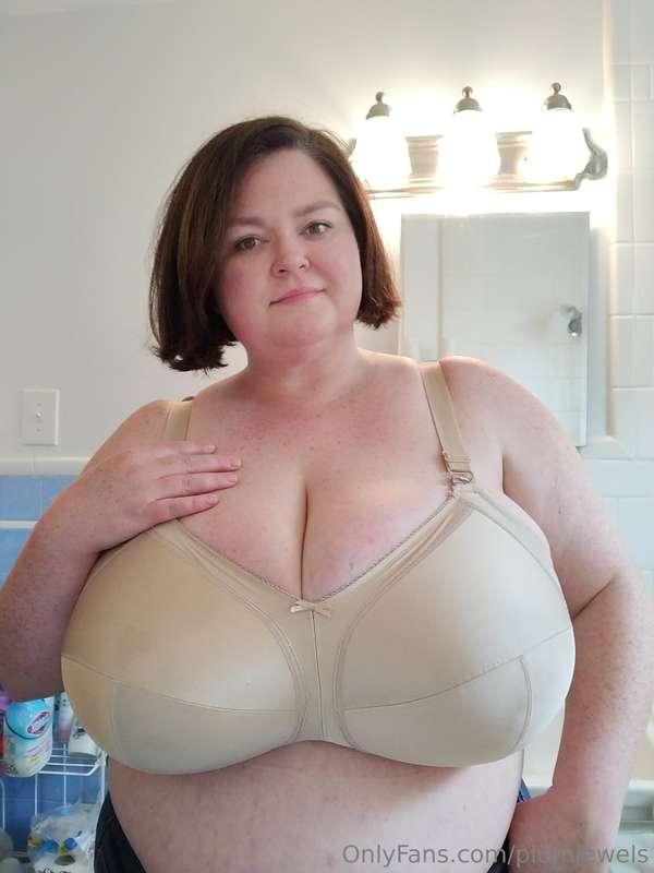 Wearing one of my older bras. It's the wrong cup but still w..