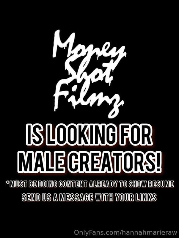 **Message @moneyshotfilmz with a $5 tip** so your message **..