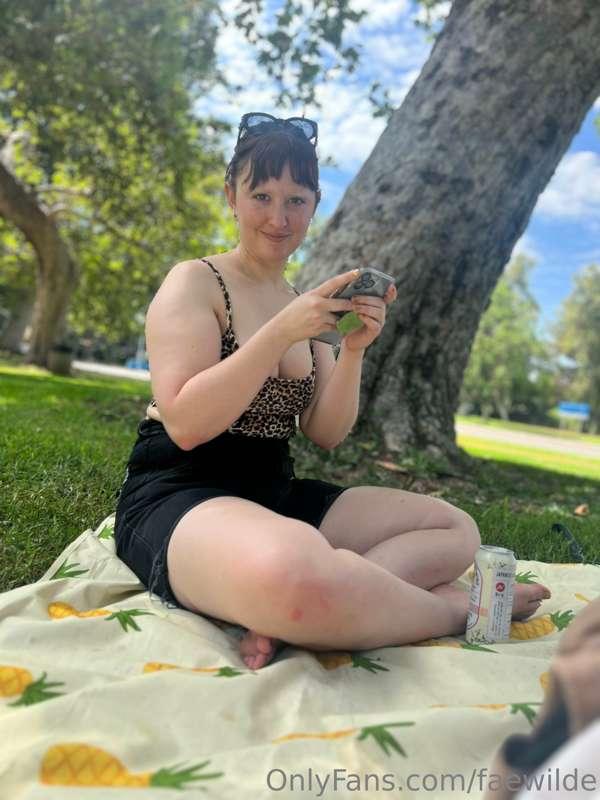 Great day at the park! J's lap makes the best footrest! My f..