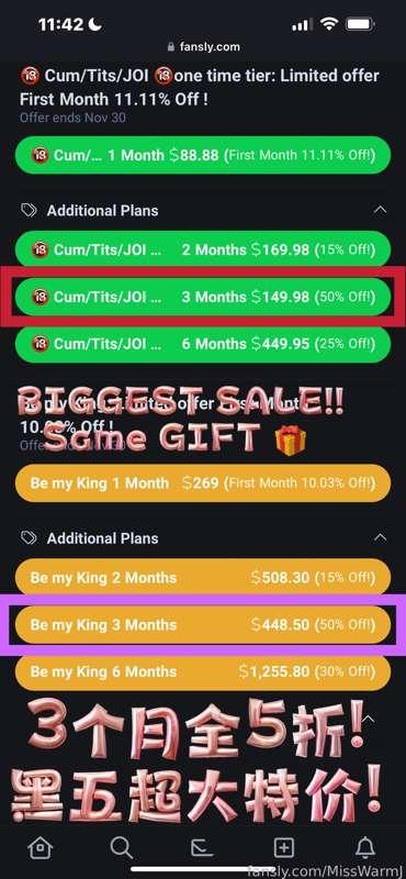 Biggest sale🎁Of this year! Get 3 months package for the lowest price ever 🥳!

Thank you for being here on earth, lovely souls 🥰🎁My Gift for you🎁❤️and thank you for your love! Although we don’t know, but maybe we are one when we can realize it! 

https://fans.ly/r/misswarmj 
❤️🎁⬆️⬆️⬆️⬆️⬆️⬆️🎁❤️

#fyp #nude #egirl #ass #tits #smalltits #bigass #teen #asian #cosplay #feet #sale #topless 

