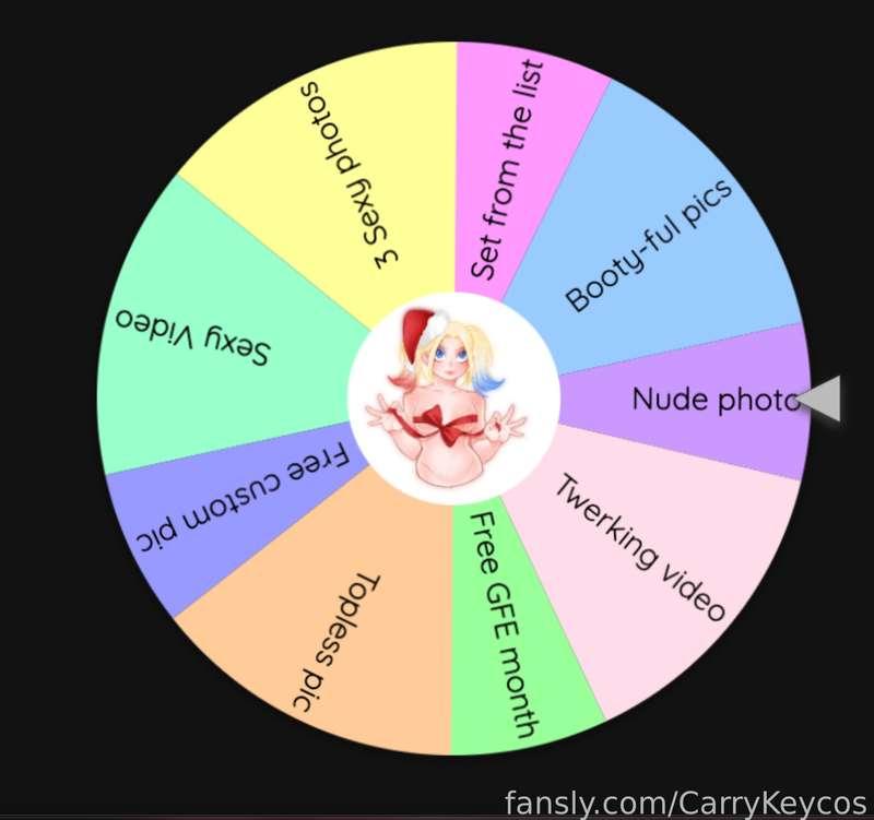 Yaay It's my birthday 🥳🎂🎁 
And I have presents for you!
Let's play 'spin the Wheel' with me, and if you're lucky enough you can get something super hot!🥵 One spin is 7$, 3 spins are 17$ and there're 5 attempts per person💖
✨Three days offer -TIP ME 7$ to start✨
I'd be also very happy if you greet me and wishlist is still open! https://throne.com/carrykey
And any present is accompanied by my little personal story about that! 🎁 To demonstrate all those presents I plan a life stream on 9th of March 🥰
And for my birthday I have 30% off for my sites today ✨