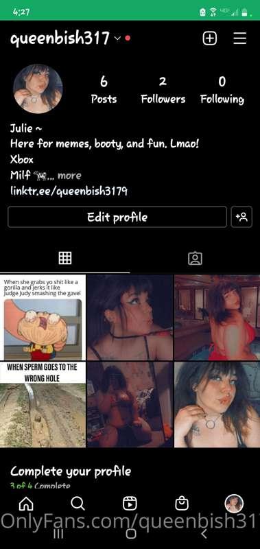 Follow my new insta, since my other got removed over a meme ..