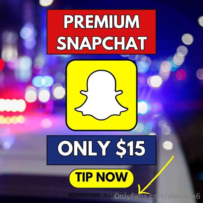 ## The first fan to tip $15 will receive my PREMIUM SNAPCHAT..