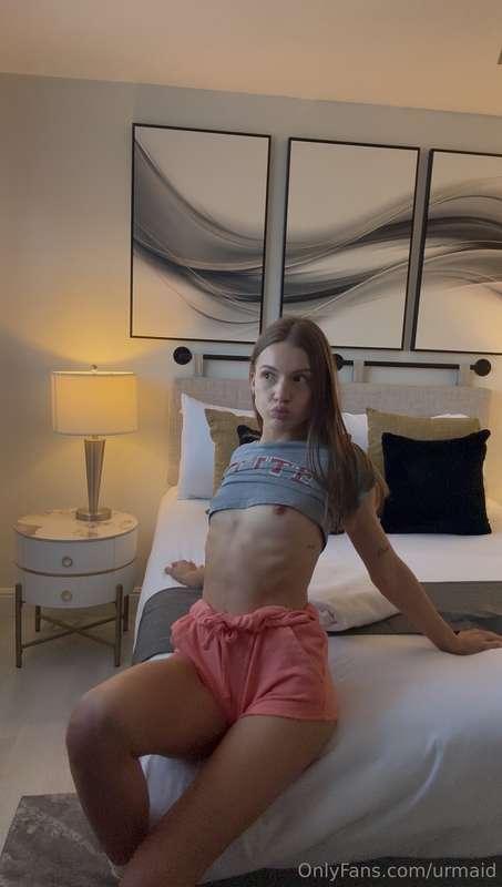 waiting for you to hop in bed with me 😈