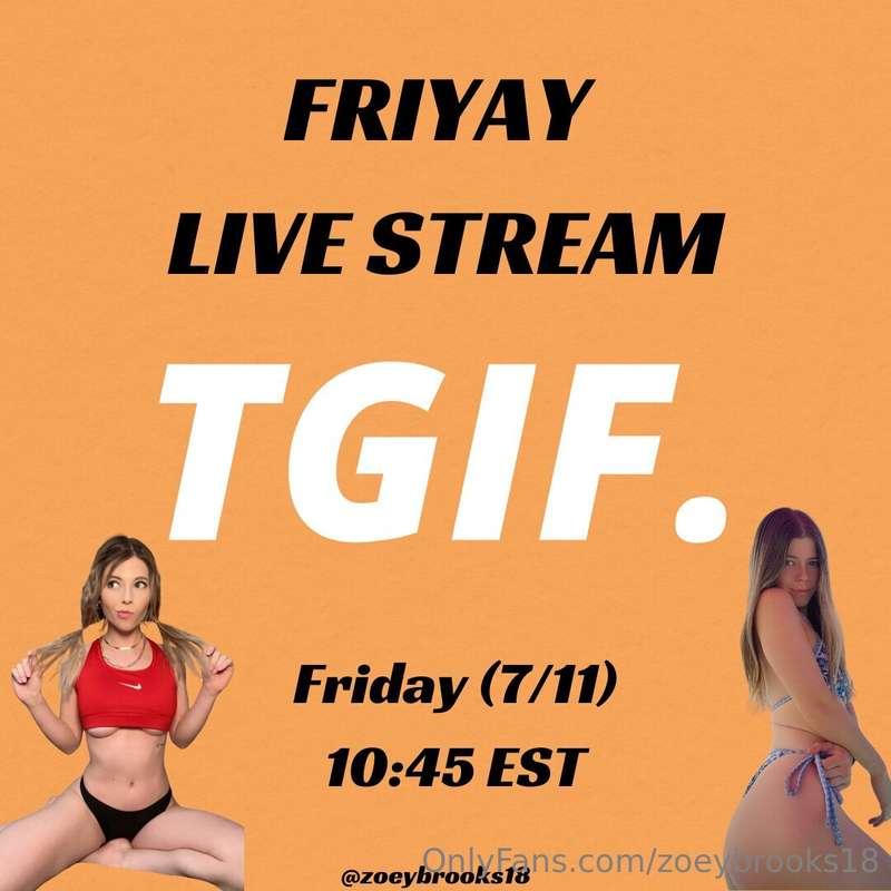 Happy Friday 😈 I'll be live soon 😋