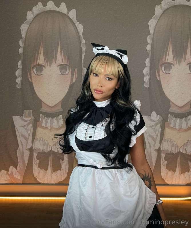 I’m just a maid… looking for any mess to clean up 😏