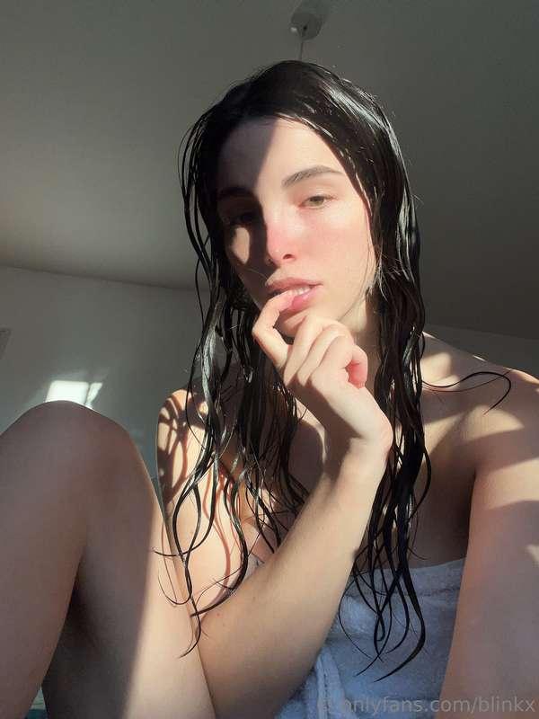 just stepped out of the shower... what happens next is up to..