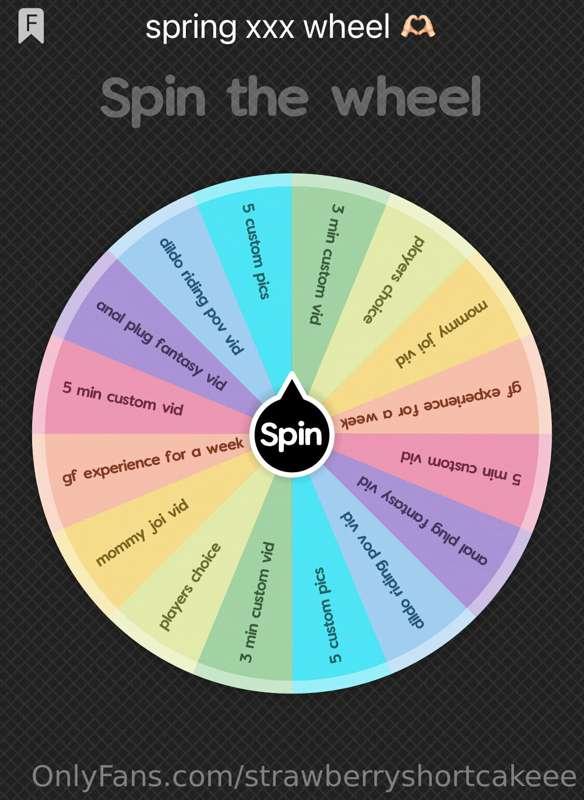 new spring xxx wheel !! i luv doing these for u guys n givin..