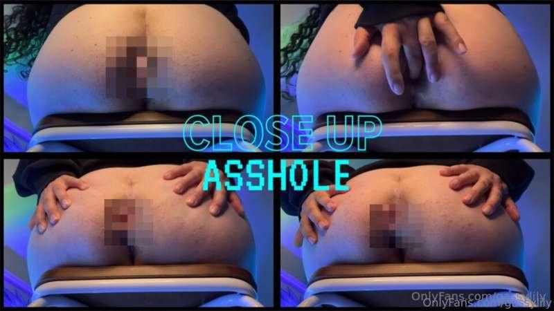 ❤️‍🔥 Close up asshole ❤️‍🔥I let out huge farts as I spread m..