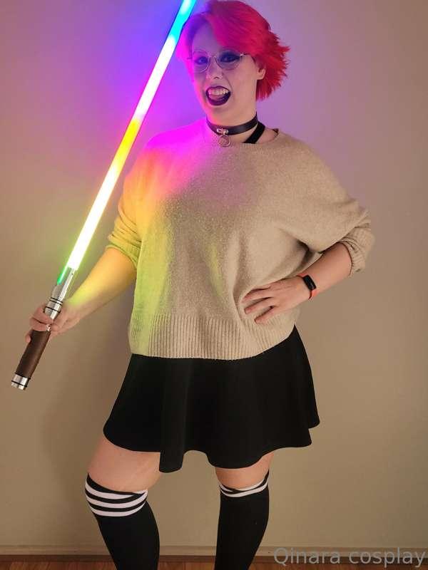 Okay so no cosplay at con this year but thigh highs