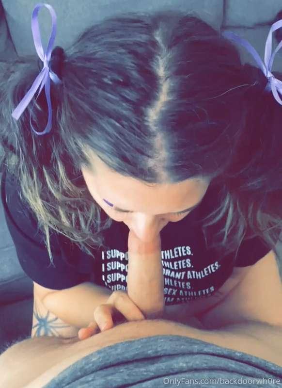 Wishing I could treat your cock like this baby. Tip me anyth..