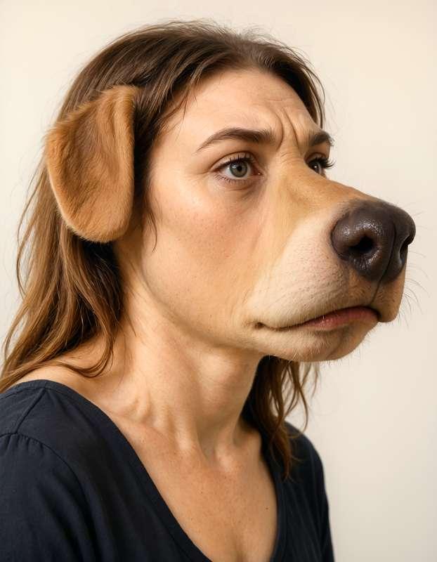 Girl Growing a Dog Snout