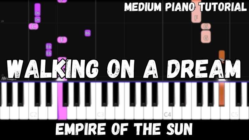 Medium MIDI - Empire Of The Sun - Walking On A Dream (Atlantic Notes Arrangement + Tempo + Colors + Key)