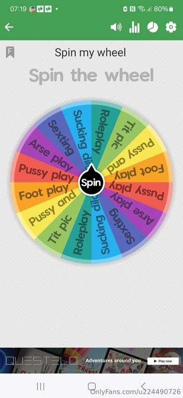 Good morning guys fancy spinning my wheel. $5 for goes xx