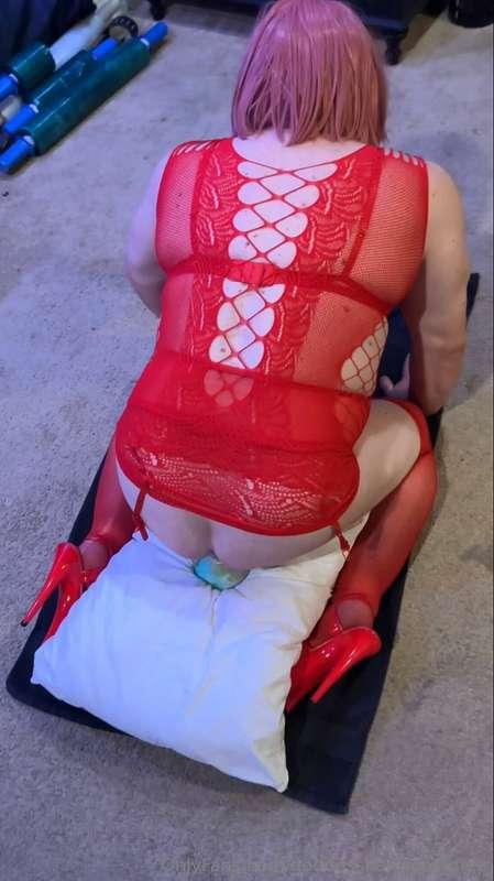 This week for Locktober, I make my caged sissy fuck a dildo ..