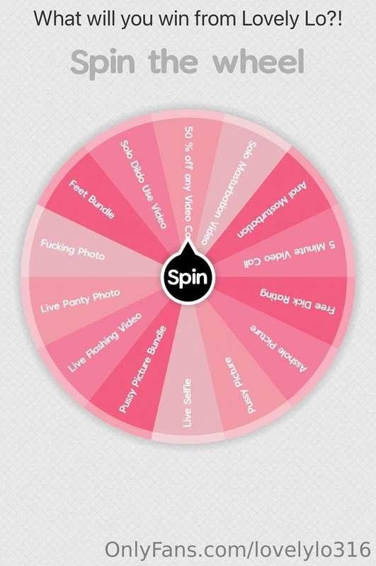 ***Let’s play a game!*** $5 to spin the wheel. After you buy..