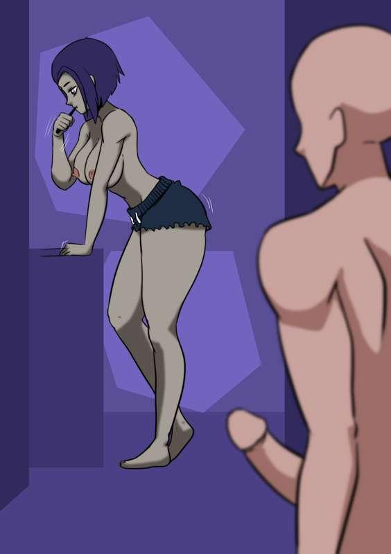 Raven brushing