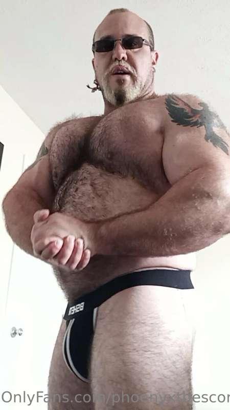 Jock strap sensual sweaty flexing, jerk off and cum 💪😎💦