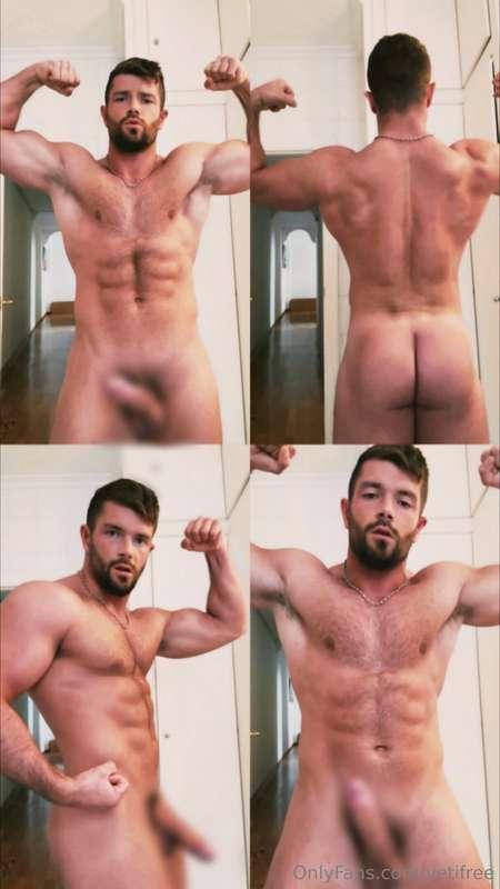 Video 93A second video where I am nude while flexing muscles..