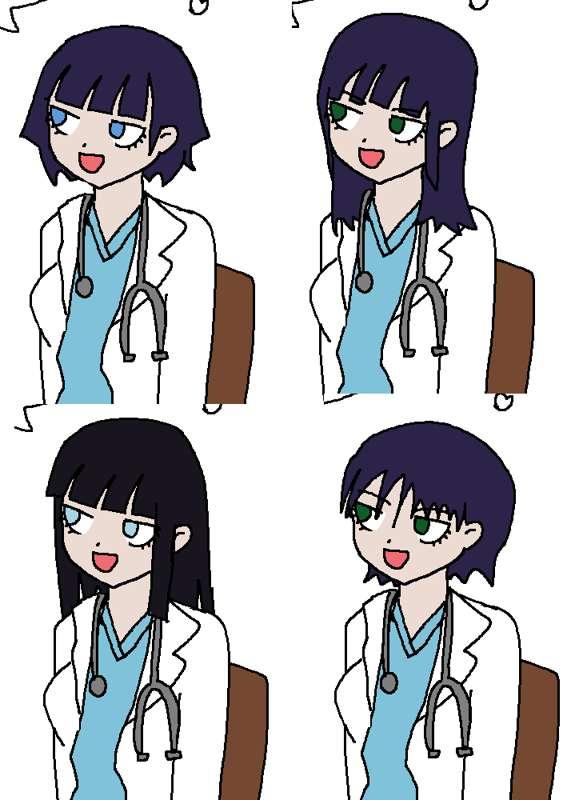 Alternative hair styles of the school nurse