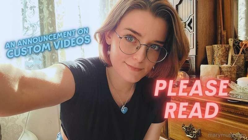 💓 **On Custom Videos...** 💓
***Anyone hoping for a custom, p..