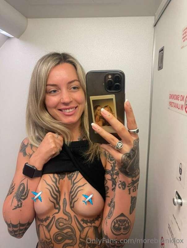 I sure do find my self in airplane bathrooms a lot 🙈 think a..