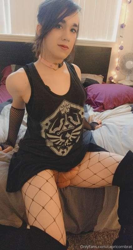 Hello dear, do you see something under my skirt?