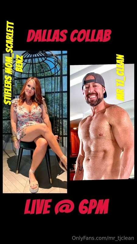 Going LIVE tonight with @scarlettbenz at 6pm CST. Cum see wh..
