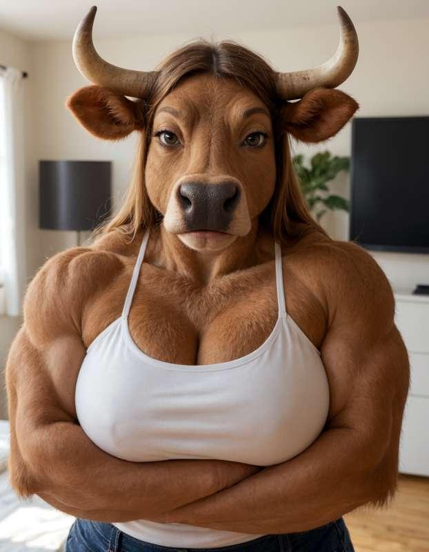 Cowgirl With Muscular Arms