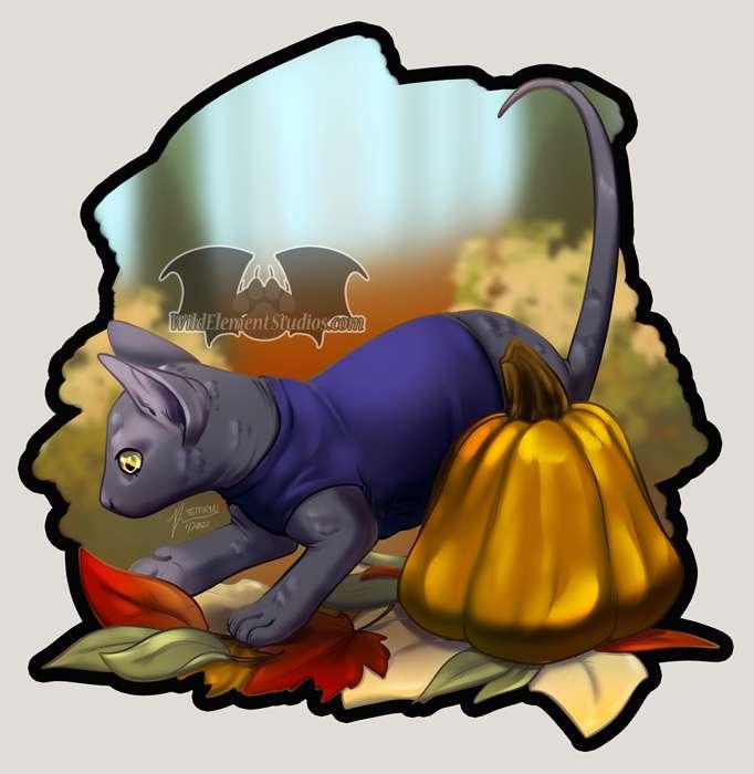 Upcoming Merch - Autumn Cornish Rex Kitten Magnet