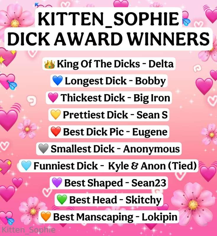🩷 The Kitten_Sophie Dick Awards - WINNERS ANNOUNCEMENT 🩷All ..