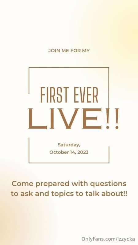 TOMORROW AT 12PM PST!!! I'm gonna be doing my first ever liv..