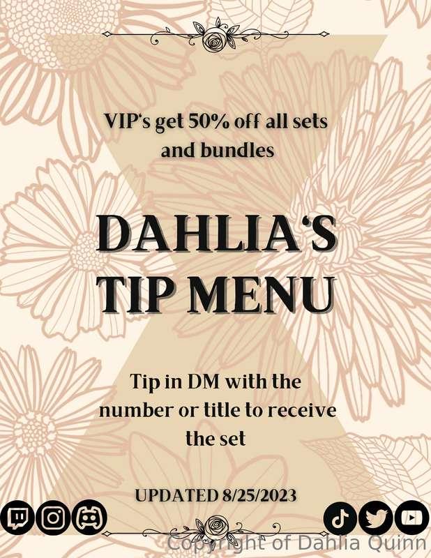 Hi Happy Friday everyone! This is my new tip menu for all of..