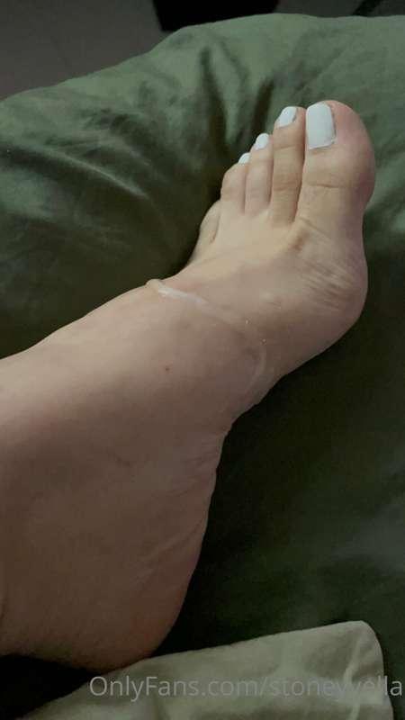 I just caught his cum with my foot. The first load that is. ..