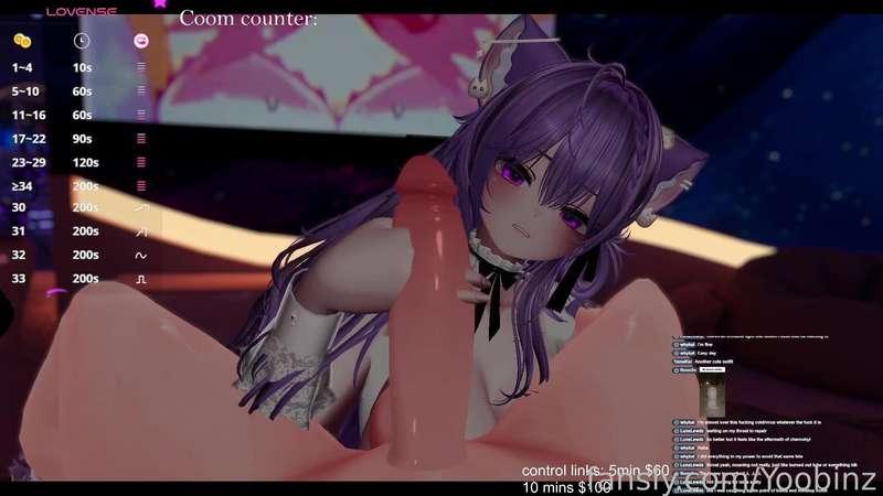 VOD 10 FULL VOD: Cum counter this stream: 2!
Getting teased by chat and getting to cum is the best feeling. I love wrapping my tits around hard cock then giving it kisses, feeling it throb at my touch. 

#erp #vr #yoobinz #hentai #lewdtuber #fyp #vtuber #anime #ecchi

