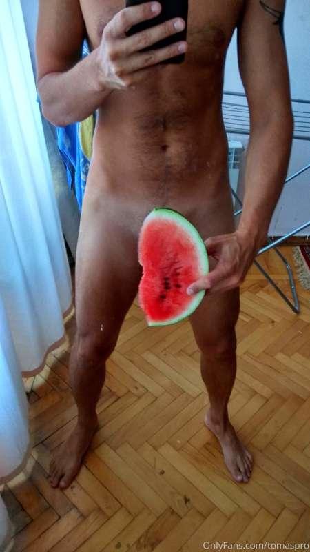 With and without watermelon 😋
