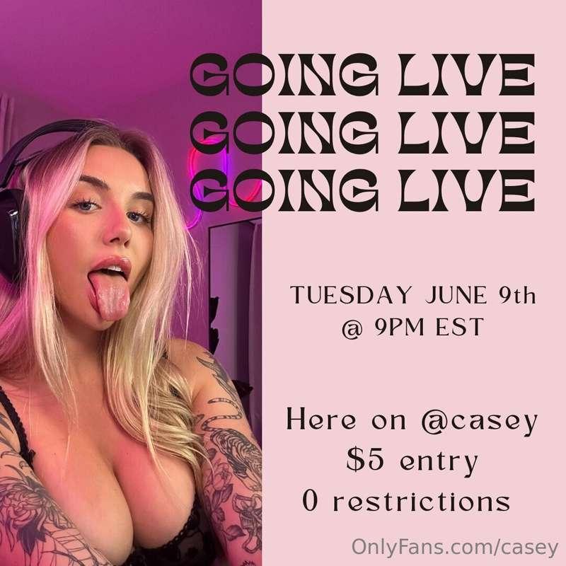 Going to be a super fun live tomorrow night 😉  You coming? (..