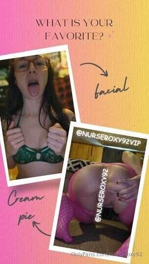 Cream pie or facial for this kinky slut?  🩺 @NurseRoxy92VIP ..