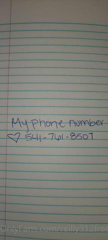 Get my personal phone number 🤳☺️