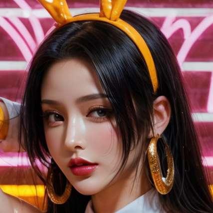 Lovely Yellow Bunny Girl