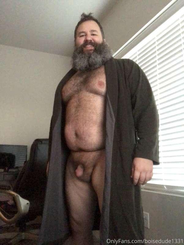 Sometimes in the early morning, I’ll wear just my robe to go..