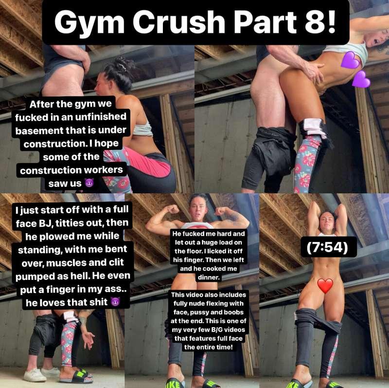 ***GYM CRUSH PART 8!*** 

After the gym we fucked in an unfi..