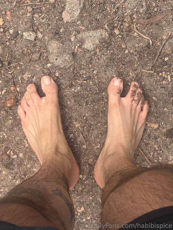 Hiking barefoot