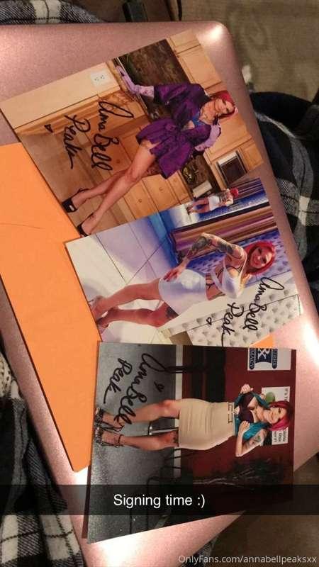Spent the evening signing autographs and opening a few gifts..