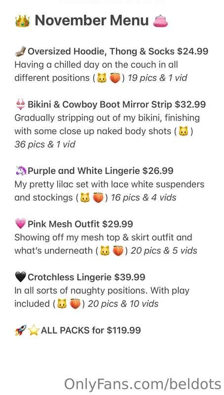 💗🤩 **November Menu!!** 💗🤩  **Please Tip this post to have me..