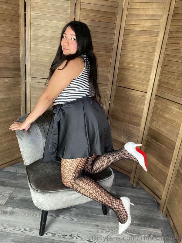 Do you like my big dark bouncy tits??? I think a cock is mis..
